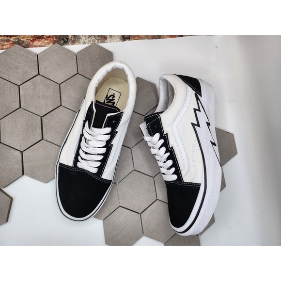Vans Old Skool Bolt Shoes Two Tone Black White Knu Men Sz 7 Vn0009q5bmw Rare - Picture 6 of 8